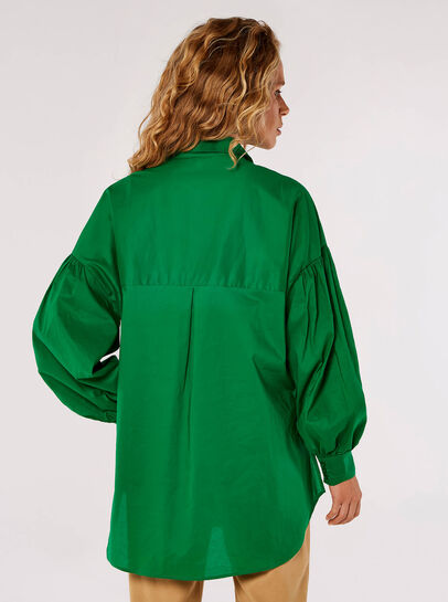 Balloon Sleeve Cotton Shirt