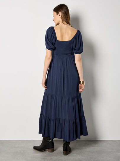 Crinkle Tiered Maxi Dress