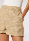 Gold Tweed Tailored Shorts, Stone, large