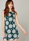 Kaleidoscope Rubber Stamp Shift Dress, Green, large