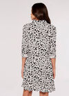 Paintsplash Shirt Mini Dress, Cream, large