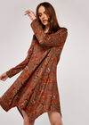 Longsleeve Hankyhem Dress, Orange, large