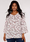  Cherry Blossom Ruffle Top, White, large
