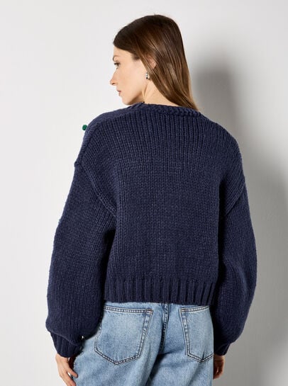 Chunky Knit Strawberry Cardigan