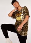 Cheetah Lips T-Shirt, Brown, large