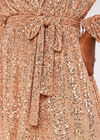 Sequin Batwing Dress, Yellow, large