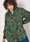 Curve Paisley Sparkle Shirt, Green, large