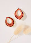 Gemstone Red Earrings, Red, large