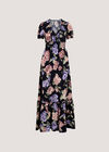 Chloe Floral Wrap Maxi Dress, Navy, large