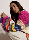 Multicoloured Wave Chunky Jumper, Assorted, large