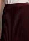 Ruffle Hem Pleated Maxi Skirt, Plum, large