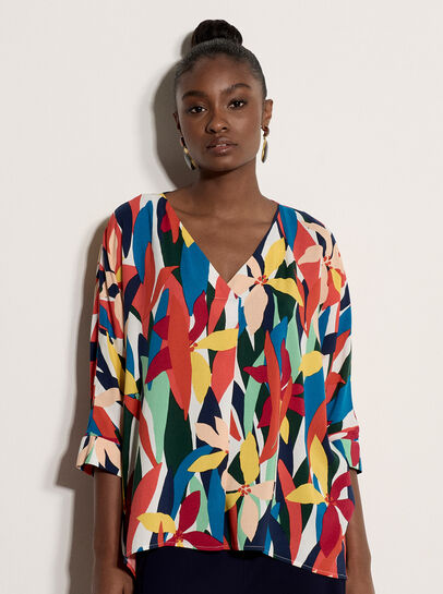 Colour Block Woven Blouse
