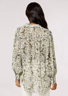 Illustrated Birds Chiffon Shirt, Cream, large