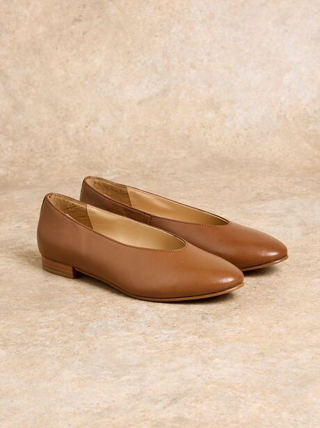 Leather Ballerina Flats