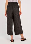 Twill Culotte Trousers, Black, large