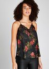 Oversized V-Neck Top, Red, large