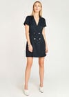 Double Breasted Dress, Navy, large