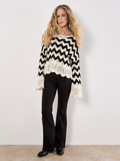 Chevron Scallop Boarder Jumper