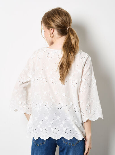 Flower Bell Sleeve Top