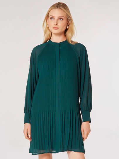 Chiffon Plisse Mini Dress