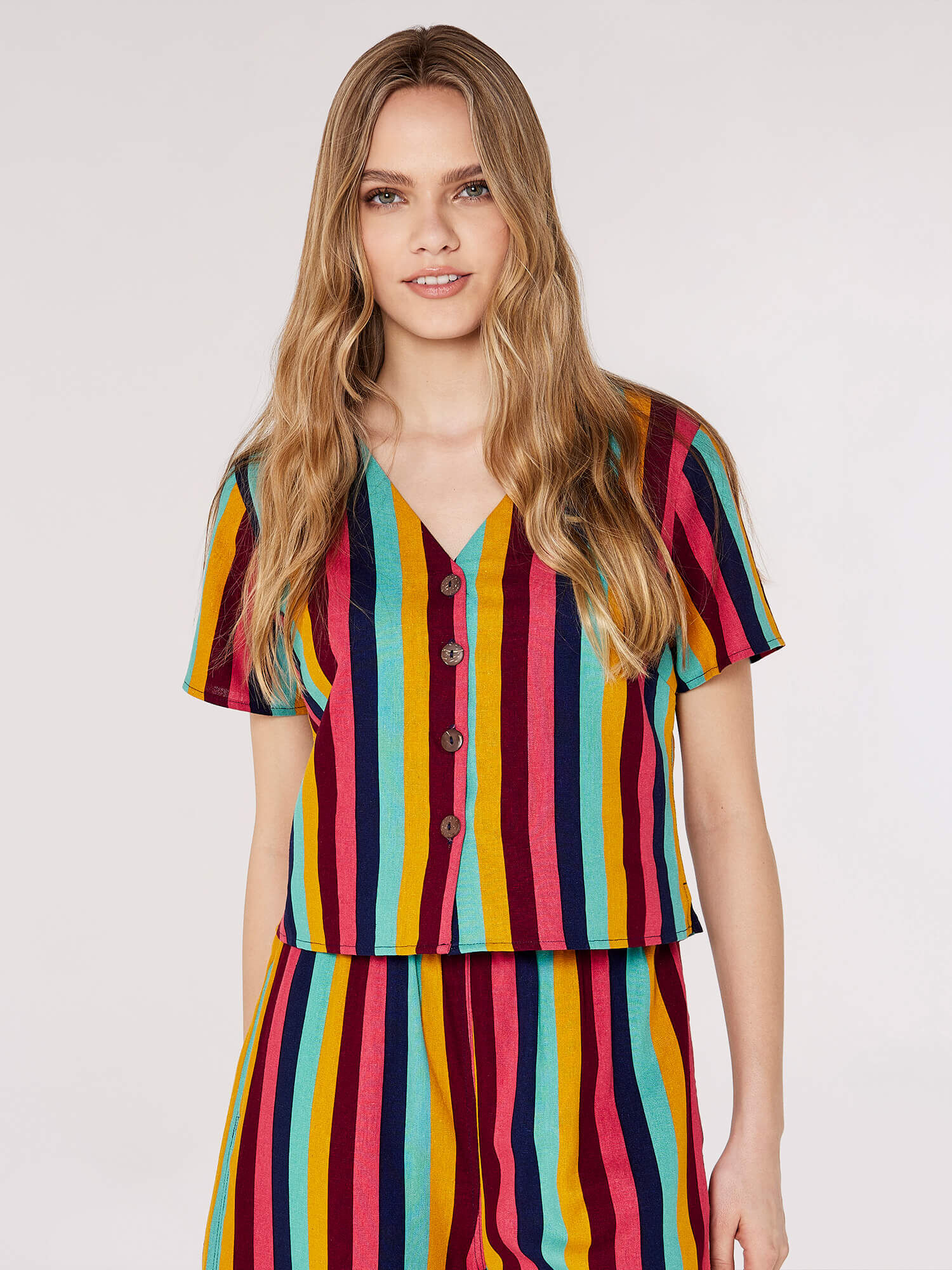 Vertical striped t shirt dress top