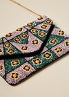 Floral Embellished Clutch Bag, Assorted, large