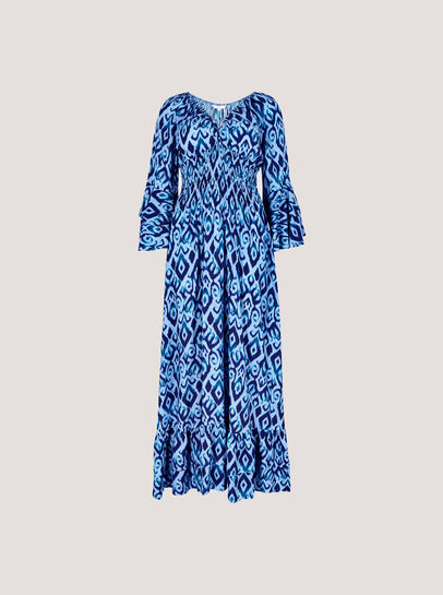 Ikat Swirls Maxi Dress