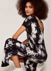 Tie Dye Jersey Dress, Black, large