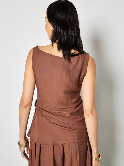 Side Knot Woven Top