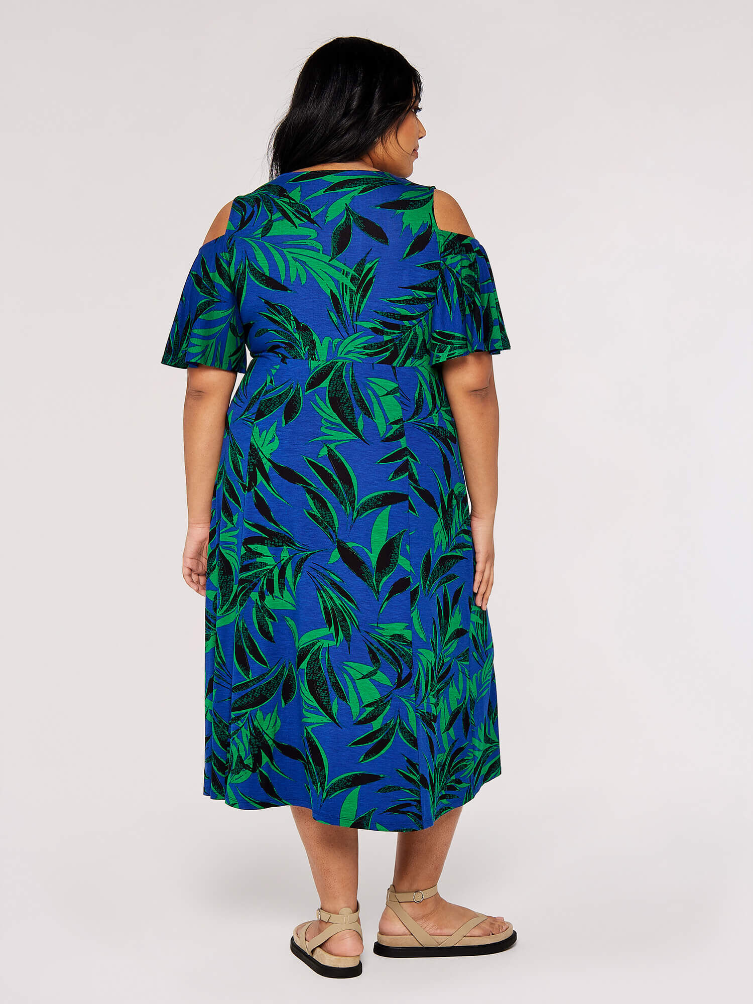 Palm midi sales dress