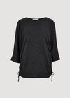 Soft Touch Drawstring Batwing Top, Grey, large