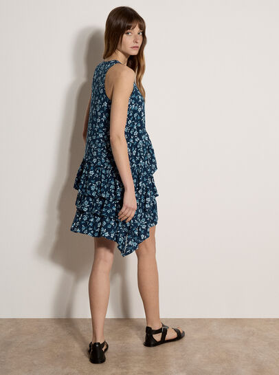 Floral Ruffle Tiered Mini Dress