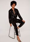 Sequin Bomber Jacket, Black, large