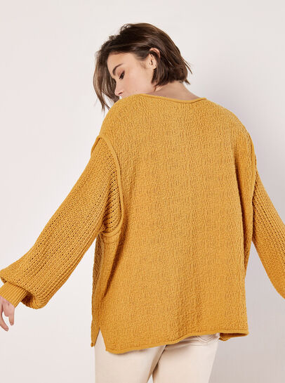 Textured Knit Oversized Jumper