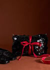 Sequinned Shoulder Bag, Black, large