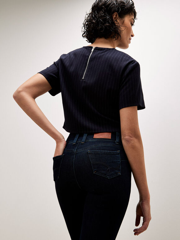 Sisi High Waist Skinny Fit Jeans, Blue, large