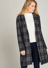 Navy Dogtooth Coat, Navy, large