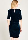 Bodycon Velvet Dress, Teal, large