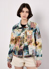 Colourful Dogtooth Jacket, Navy, large