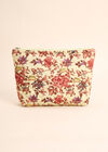 Floral Quilted Pouch, Green, large