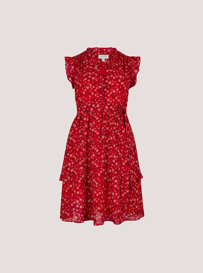 Ditsy Floral Chiffon Mini Dress