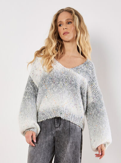 Tinsel Knit Ombre Jumper