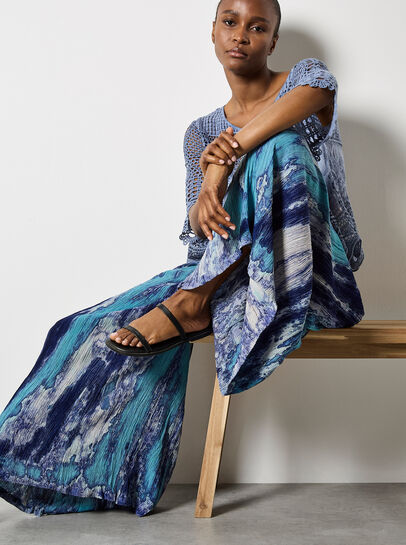 Tie Dye Crinkle Palazzo Trousers