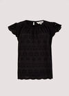 Broderie Anglaise Top, Black, large