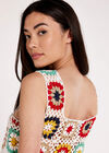 Crochet Crop Vest, Cream, large