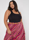 Curve Retro Wave Maxi Skirt, Pink, large