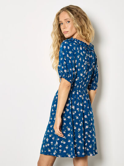 Floral Ruffle Milkmaid Mini Dress
