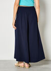 Fluid Wide-Leg Trousers, Navy, large