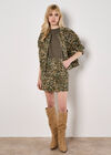 Ikat Denim Mini Skirt, Khaki, large
