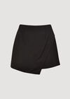Tailored Woven Mini Skort, Black, large